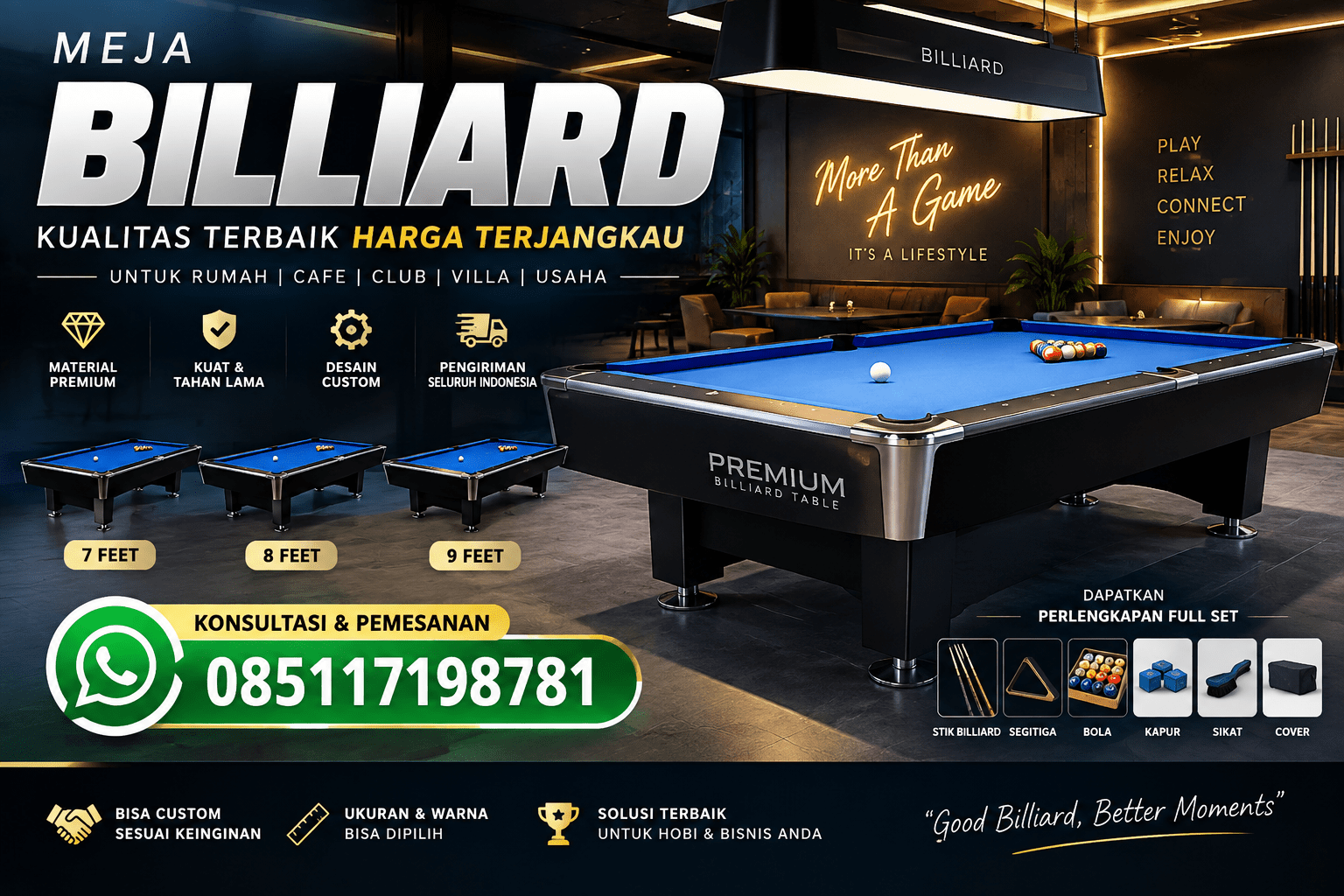 Produsen Meja Billiard Bali Murah - FA Billiard